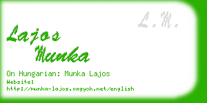 lajos munka business card